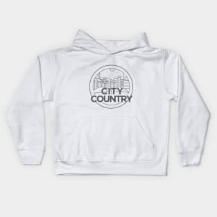 illustration line city Kids Hoodie